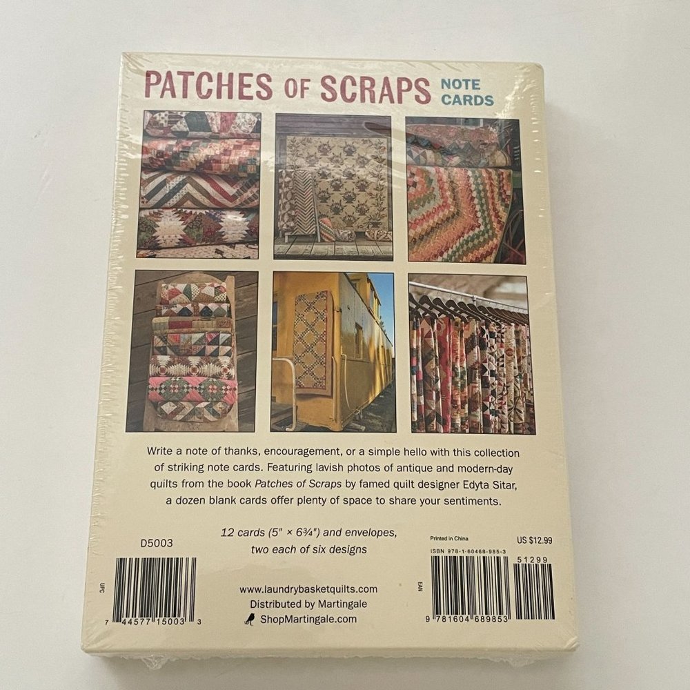 Patches of Scraps Note Cards From Edyta Sitar of Laundry Basket Quilts New - Picture 4 of 7